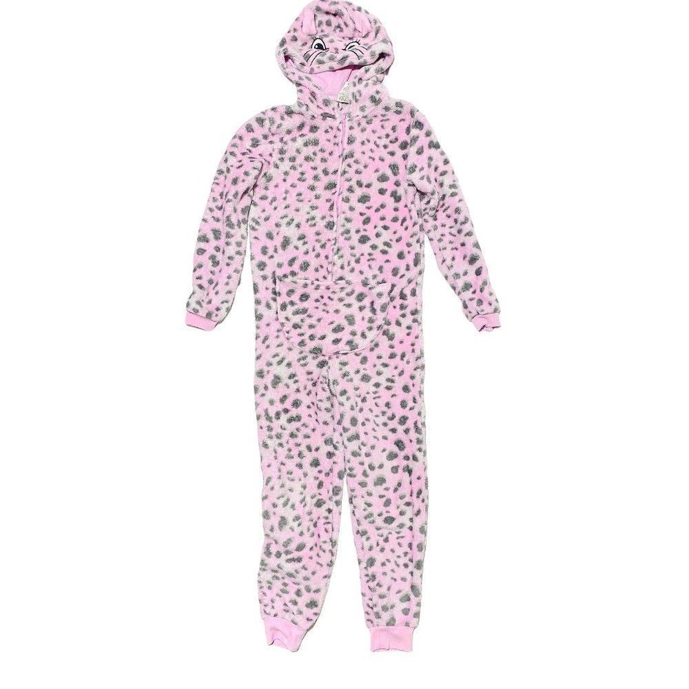 𝅺aubainerie Leopard Print Kitty Fleece Pjs